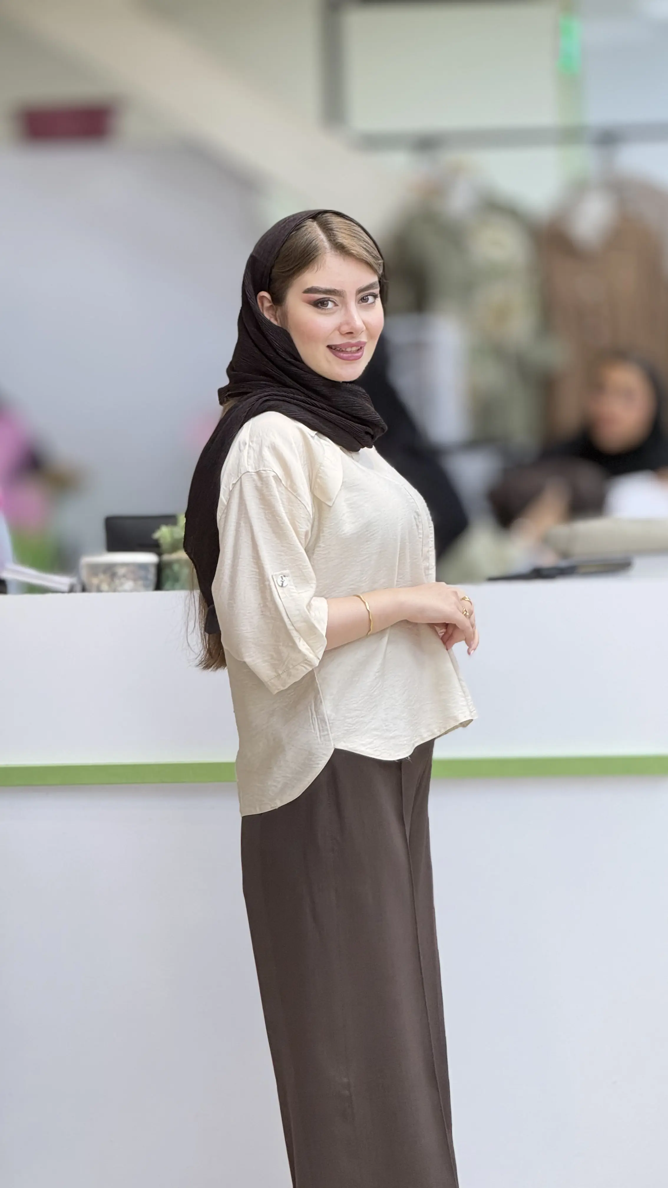 شومیز کوتاه سیلک مودال